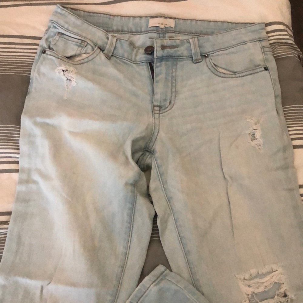 Light wash denim pants